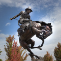 grand jardin sculptures en plein air métal artisanat sculpture bronze cowboy